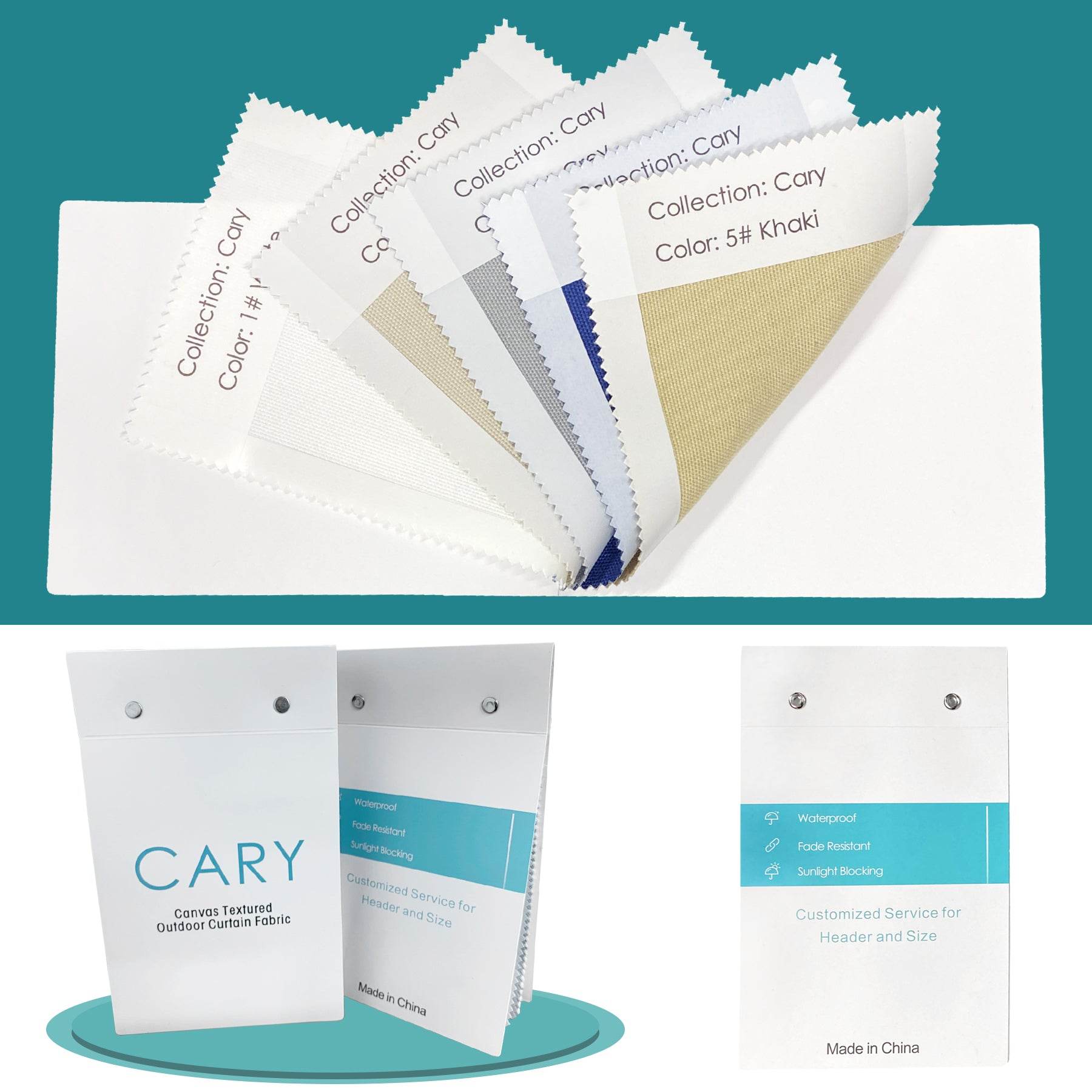 Cary Fabric Sample Book, 70-80% Blackout 280 gsm - Cololeaf -- 