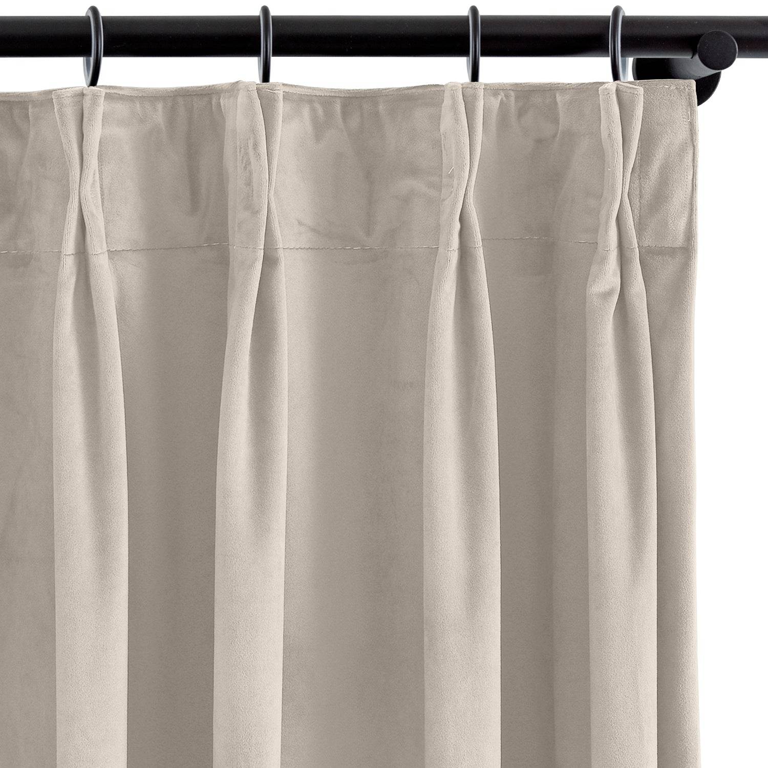 MJ11 Soft Velvet Blackout Drapes For Living Room Bedroom Pinch Pleat - Cololeaf
