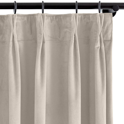 MJ11 Soft Velvet Blackout Drapes For Living Room Bedroom Pinch Pleat - Cololeaf