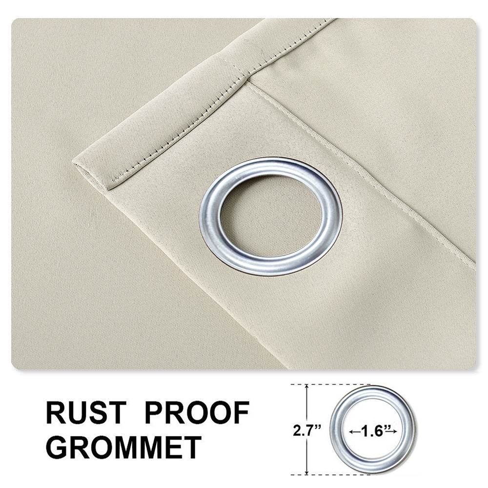 Rose Outdoor Curtains Waterproof Thermal Insulated Blackout Grommets At The Top and Bottom - Cololeaf