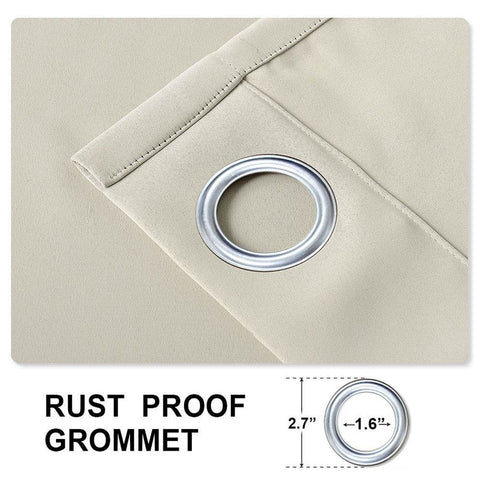 Rose Outdoor Curtains Waterproof Thermal Insulated Blackout Grommets At The Top and Bottom - Cololeaf