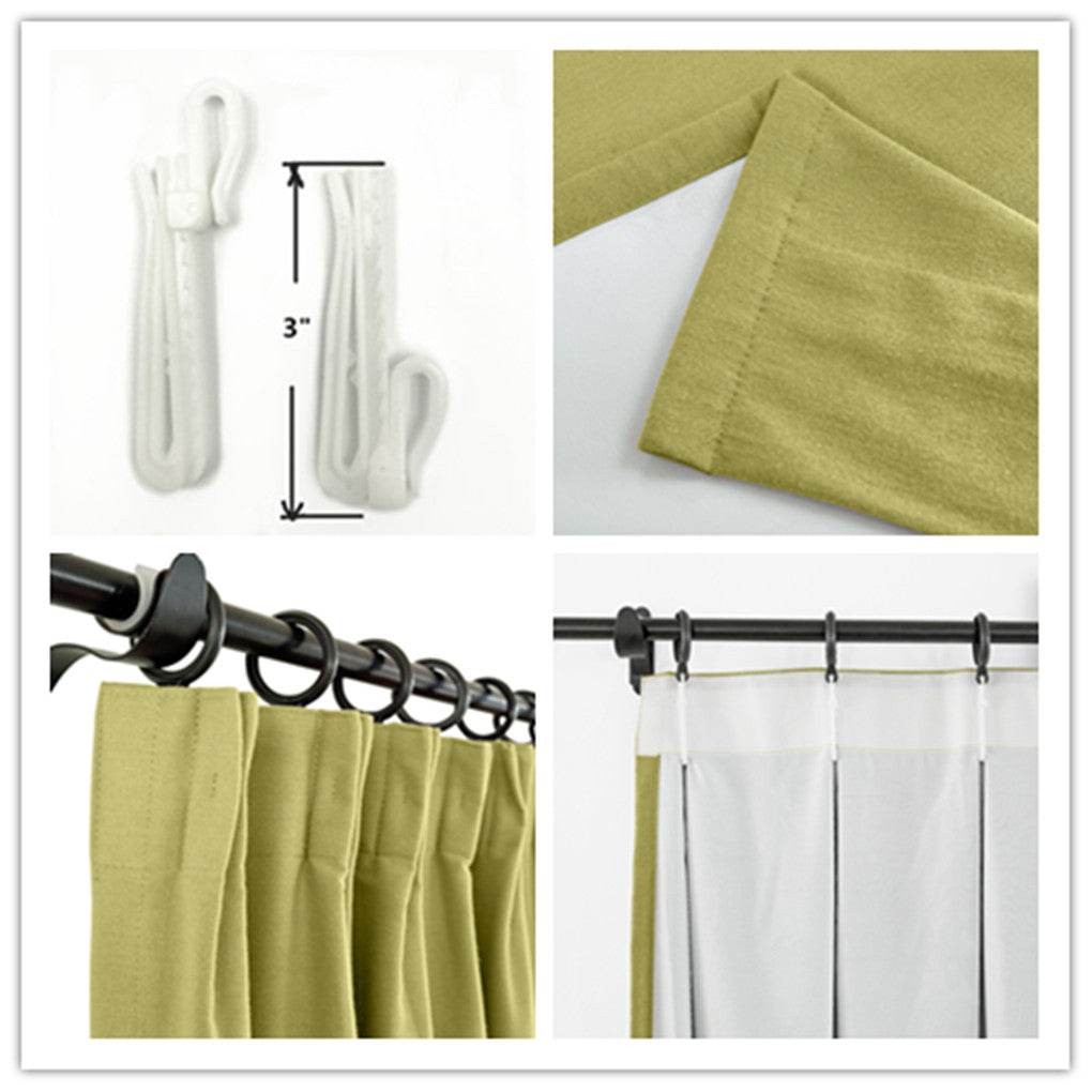 Capri Extra Wide Drape Solid Cotton Heavyweight Curtain Blackout Pinch Pleat - Cololeaf