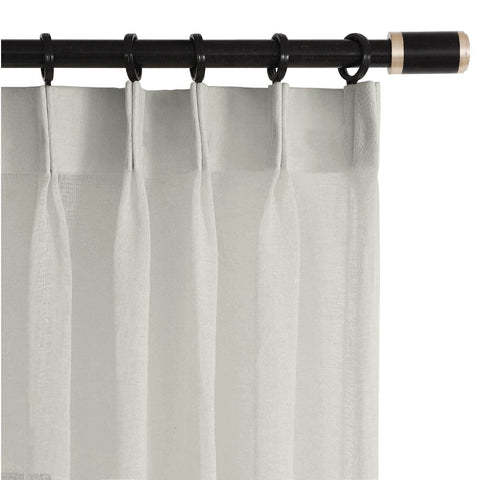 B01 Linen Textured Airy Sheer Curtain Pinch Pleat - Cololeaf