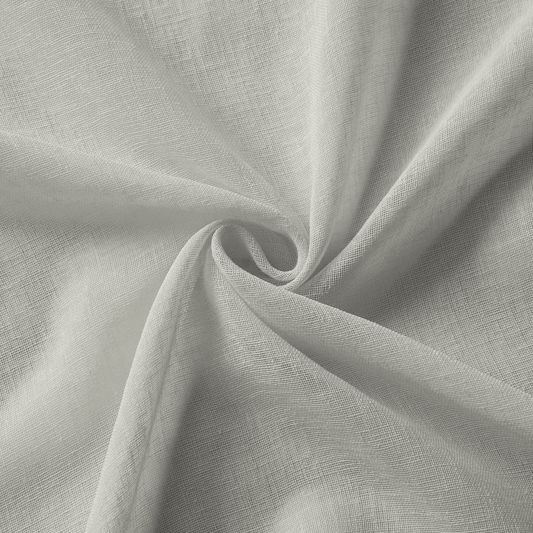 B01 Linen Textured Airy Sheer Curtain Pinch Pleat - Cololeaf