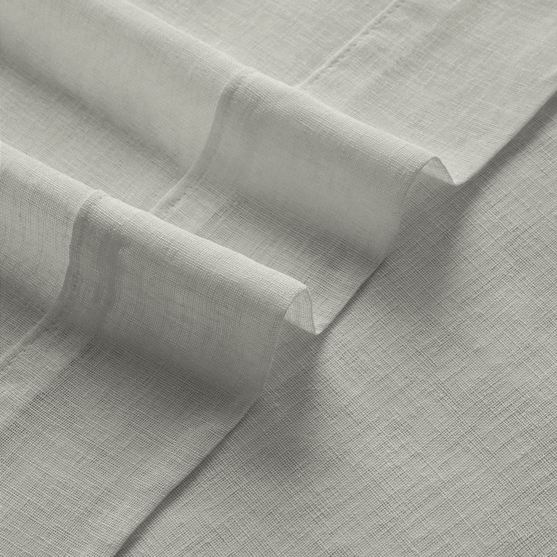B01 Linen Textured Airy Sheer Curtain Pinch Pleat - Cololeaf