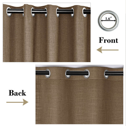 1908 Linen Blend Breathable & Natural Curtain Nickle Grommet - Cololeaf