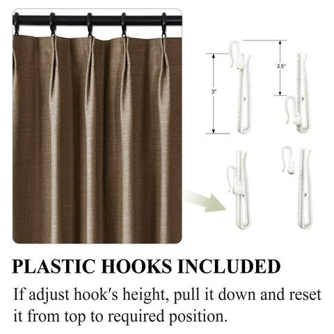 1908 Linen Blend Unlined Breathable & Natural Curtain Pinch Pleat - Cololeaf