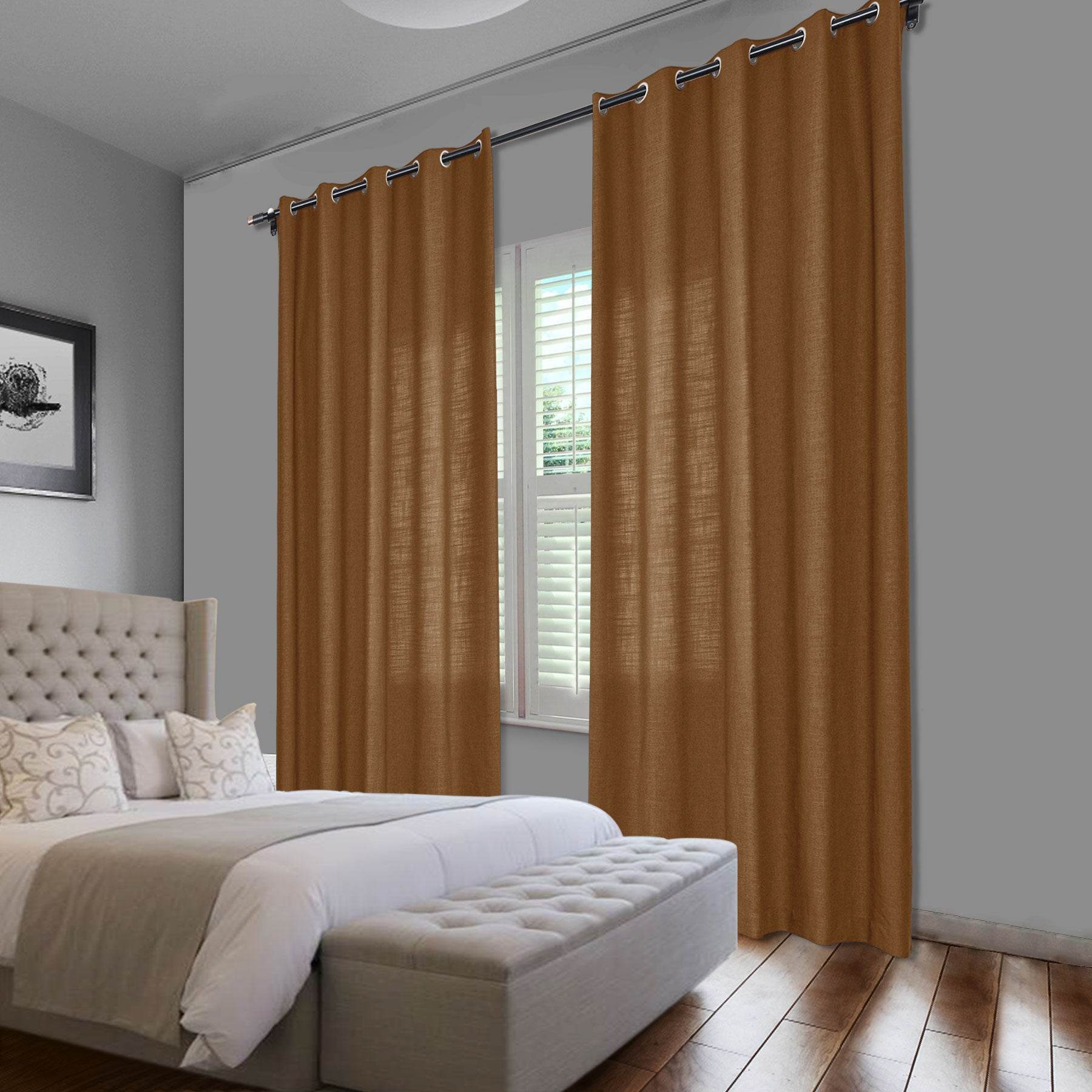 1908 Linen Blend Breathable & Natural Curtain Nickle Grommet - Cololeaf