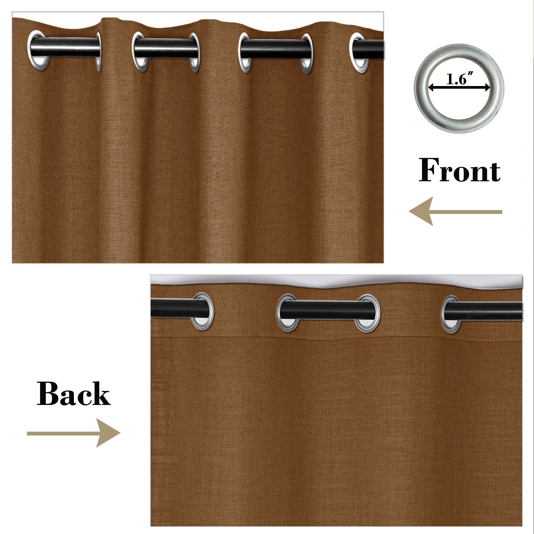1908 Linen Blend Breathable & Natural Curtain Nickle Grommet - Cololeaf