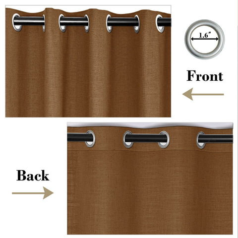 1908 Linen Blend Breathable & Natural Curtain Nickle Grommet - Cololeaf