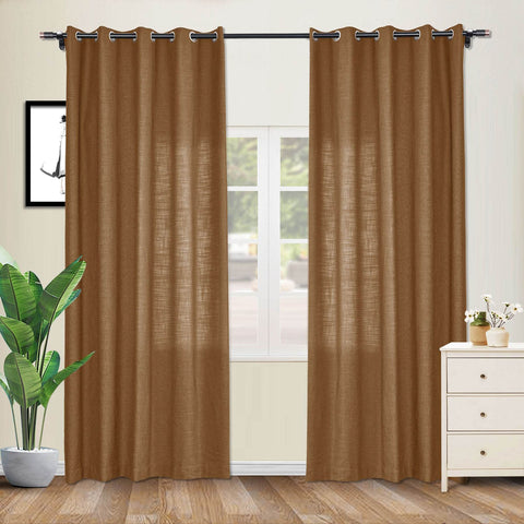 1908 Linen Blend Breathable & Natural Curtain Nickle Grommet - Cololeaf
