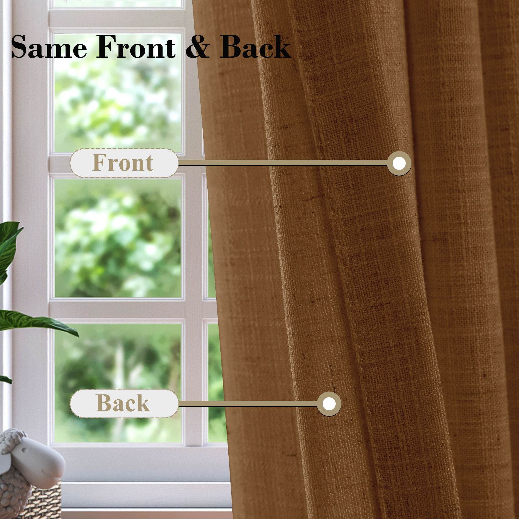 1908 Linen Blend Unlined Breathable & Natural Curtain Pinch Pleat - Cololeaf