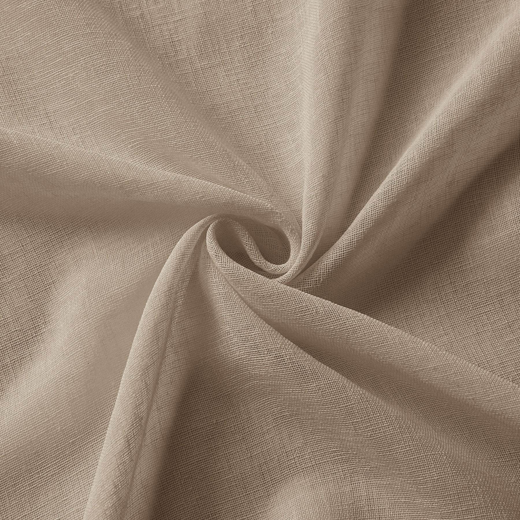 B01 Linen Textured Airy Sheer Curtain Pinch Pleat - Cololeaf