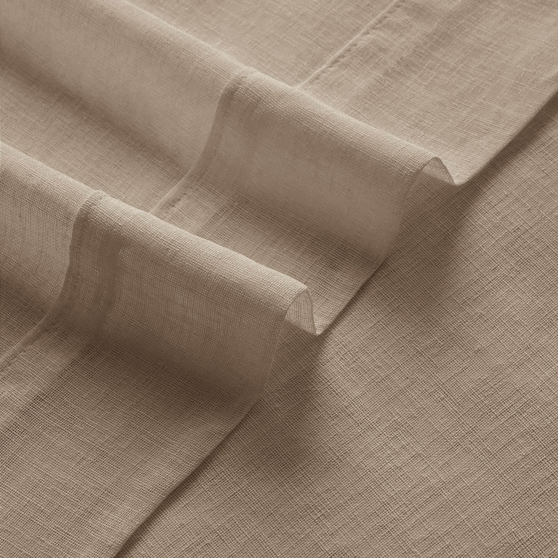 B01 Linen Textured Airy Sheer Curtain Pinch Pleat - Cololeaf