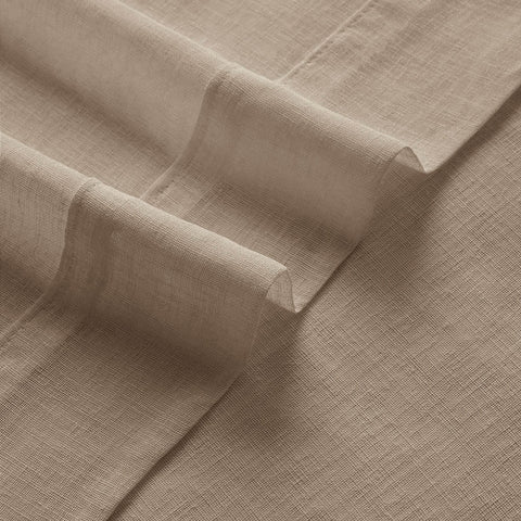 B01 Linen Textured Airy Sheer Curtain Pinch Pleat - Cololeaf