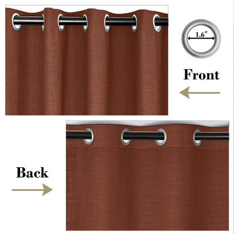1908 Linen Blend Breathable & Natural Curtain Nickle Grommet - Cololeaf