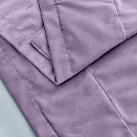 MJ11 Soft Velvet Blackout Drapes For Living Room Bedroom Pinch Pleat - Cololeaf