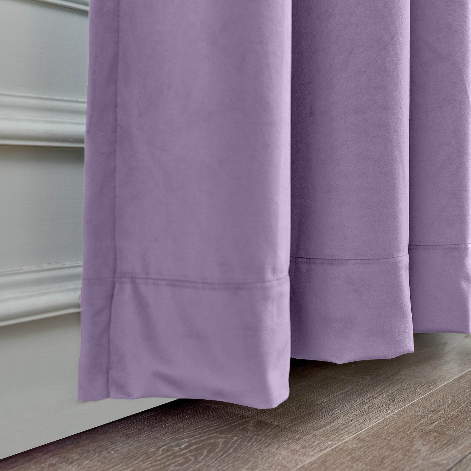 MJ11 Soft Soundproof Luxury Velvet Blackout Drapes Back Tab and Rod Pocket - Cololeaf