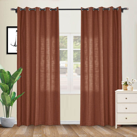 1908 Linen Blend Breathable & Natural Curtain Nickle Grommet - Cololeaf