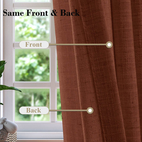 1908 Linen Blend Breathable & Natural Curtain Tab Top - Cololeaf