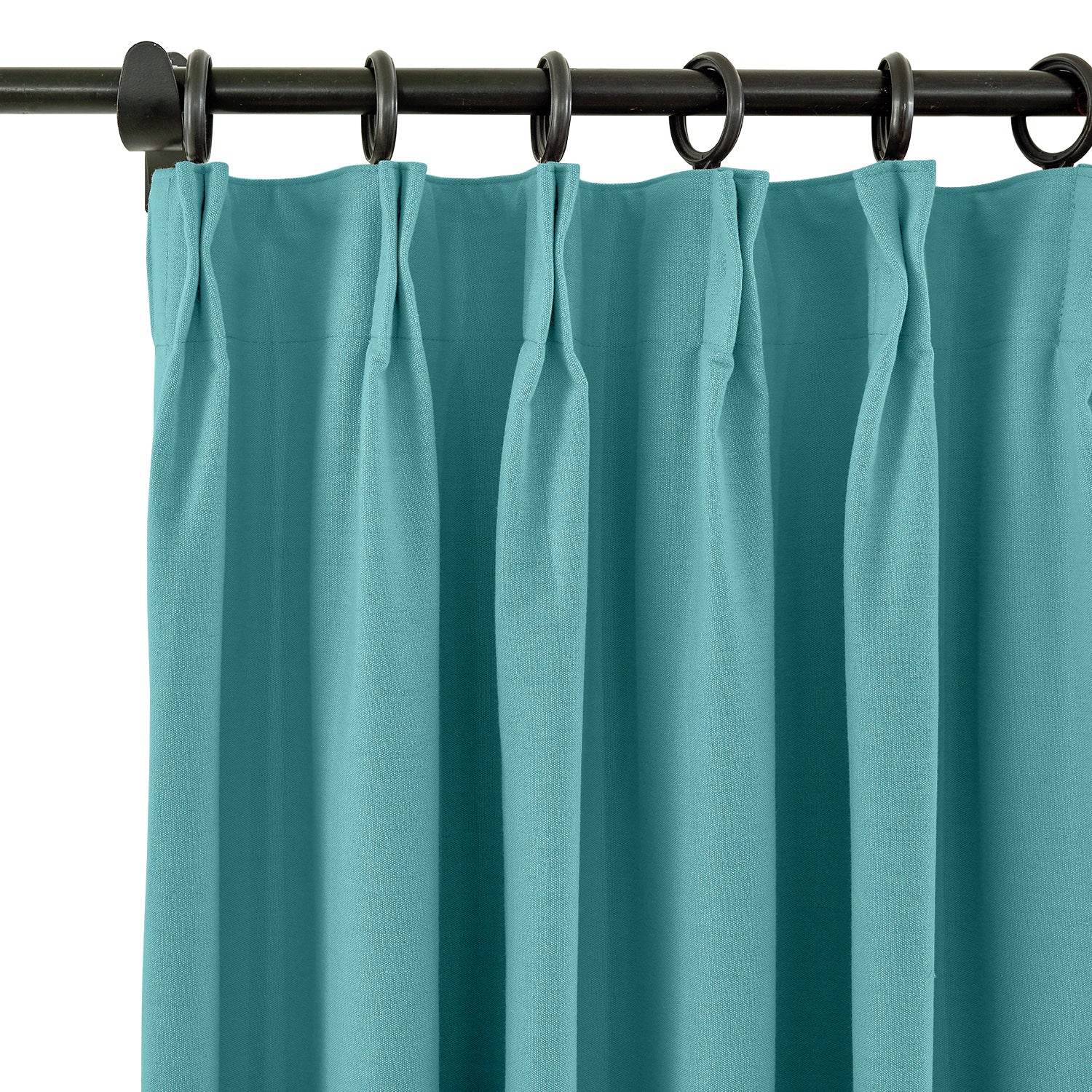 Capri Extra Wide Drape Solid Cotton Heavyweight Curtain Blackout Pinch Pleat - Cololeaf