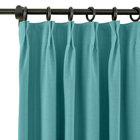 Capri Extra Wide Drape Solid Cotton Heavyweight Curtain Blackout Pinch Pleat - Cololeaf