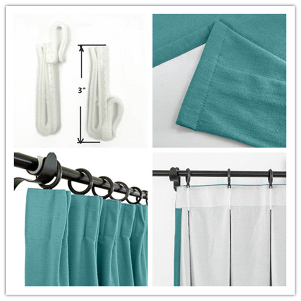 Capri Extra Wide Drape Solid Cotton Heavyweight Curtain Blackout Pinch Pleat - Cololeaf