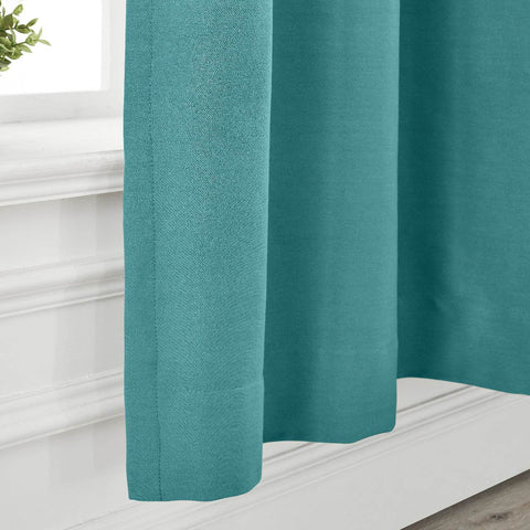 Capri Extra Wide Drape Solid Cotton Heavyweight Curtain Blackout Pinch Pleat - Cololeaf