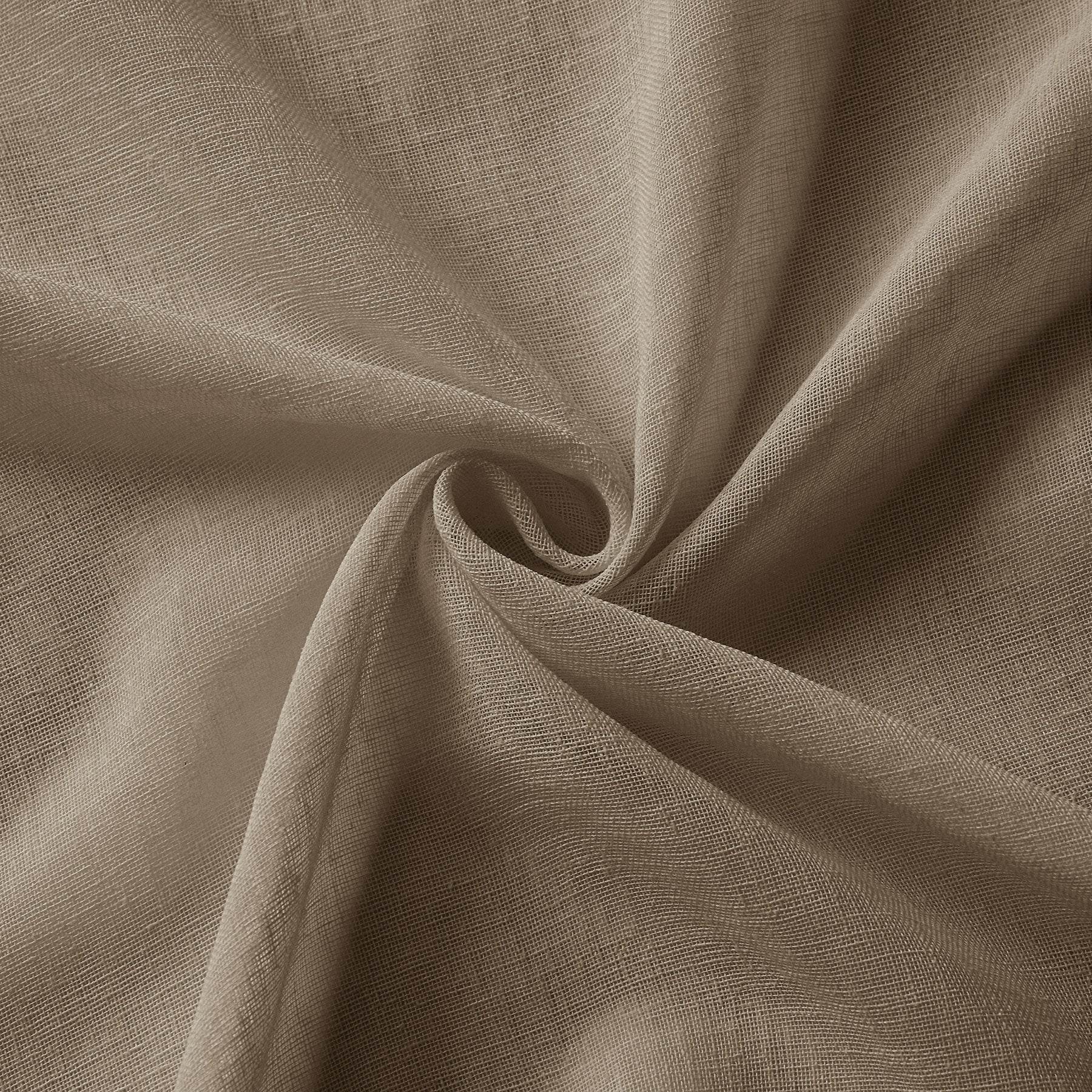 B01 Linen Textured Airy Sheer Curtain Pinch Pleat - Cololeaf