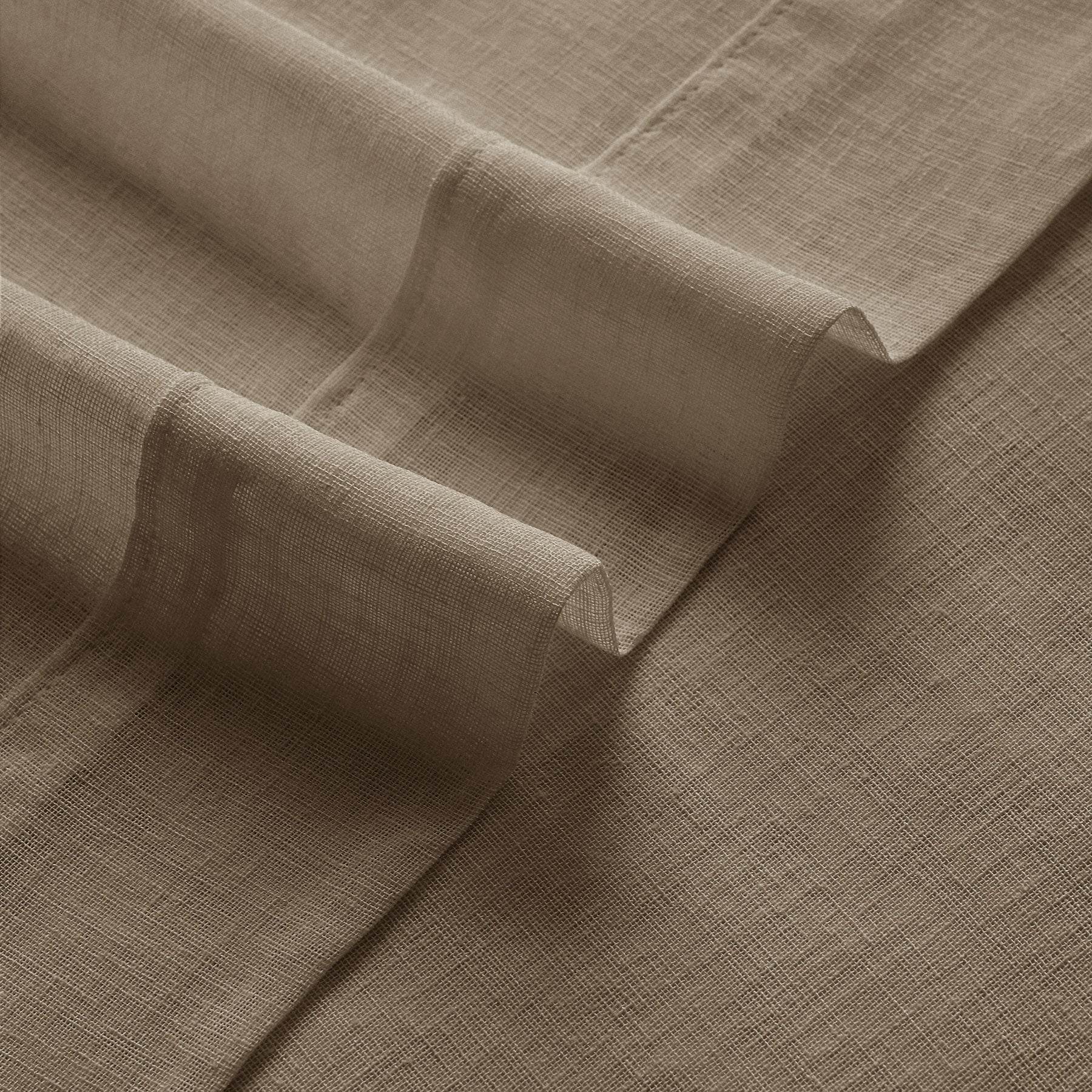 B01 Linen Textured Airy Sheer Curtain Pinch Pleat - Cololeaf