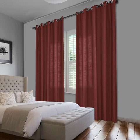 1908 Linen Blend Breathable & Natural Curtain Nickle Grommet - Cololeaf