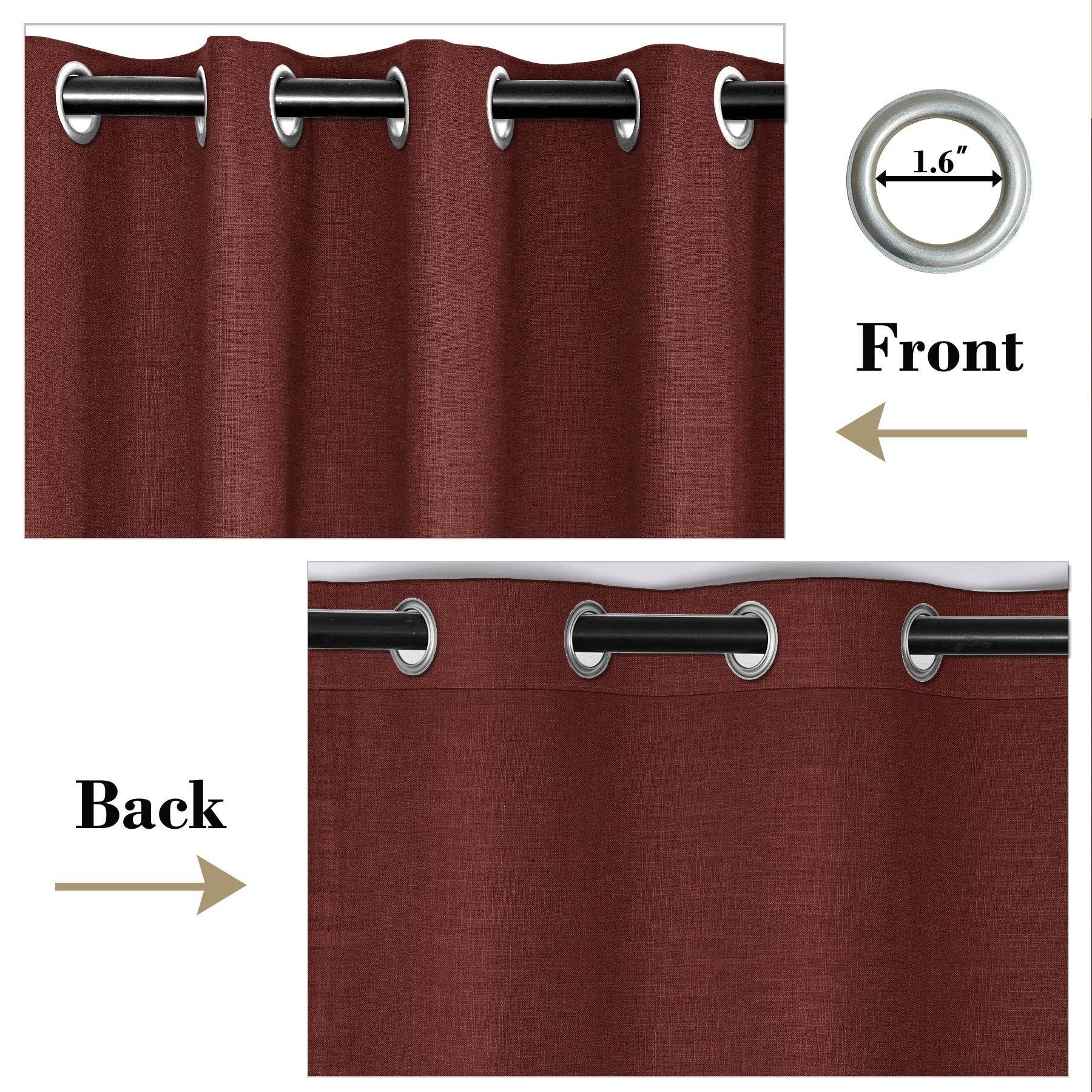 1908 Linen Blend Breathable & Natural Curtain Nickle Grommet - Cololeaf