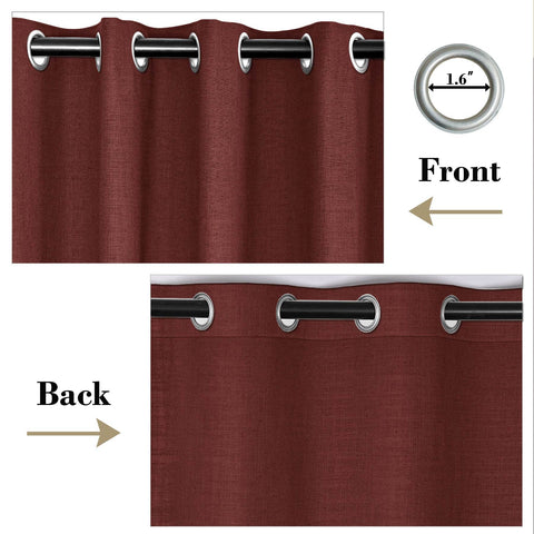 1908 Linen Blend Breathable & Natural Curtain Nickle Grommet - Cololeaf