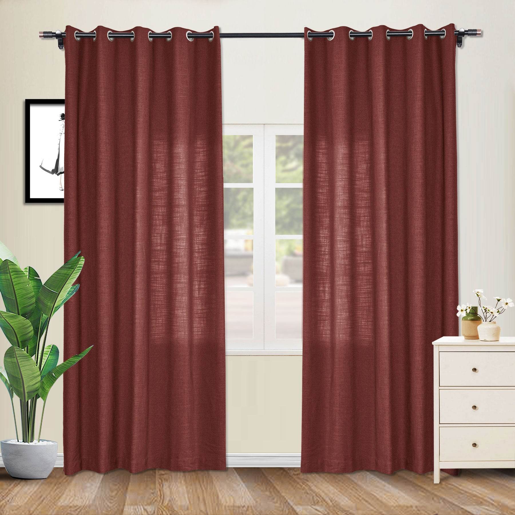 1908 Linen Blend Breathable & Natural Curtain Nickle Grommet - Cololeaf