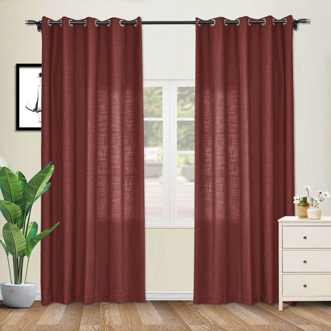 1908 Linen Blend Breathable & Natural Curtain Nickle Grommet - Cololeaf