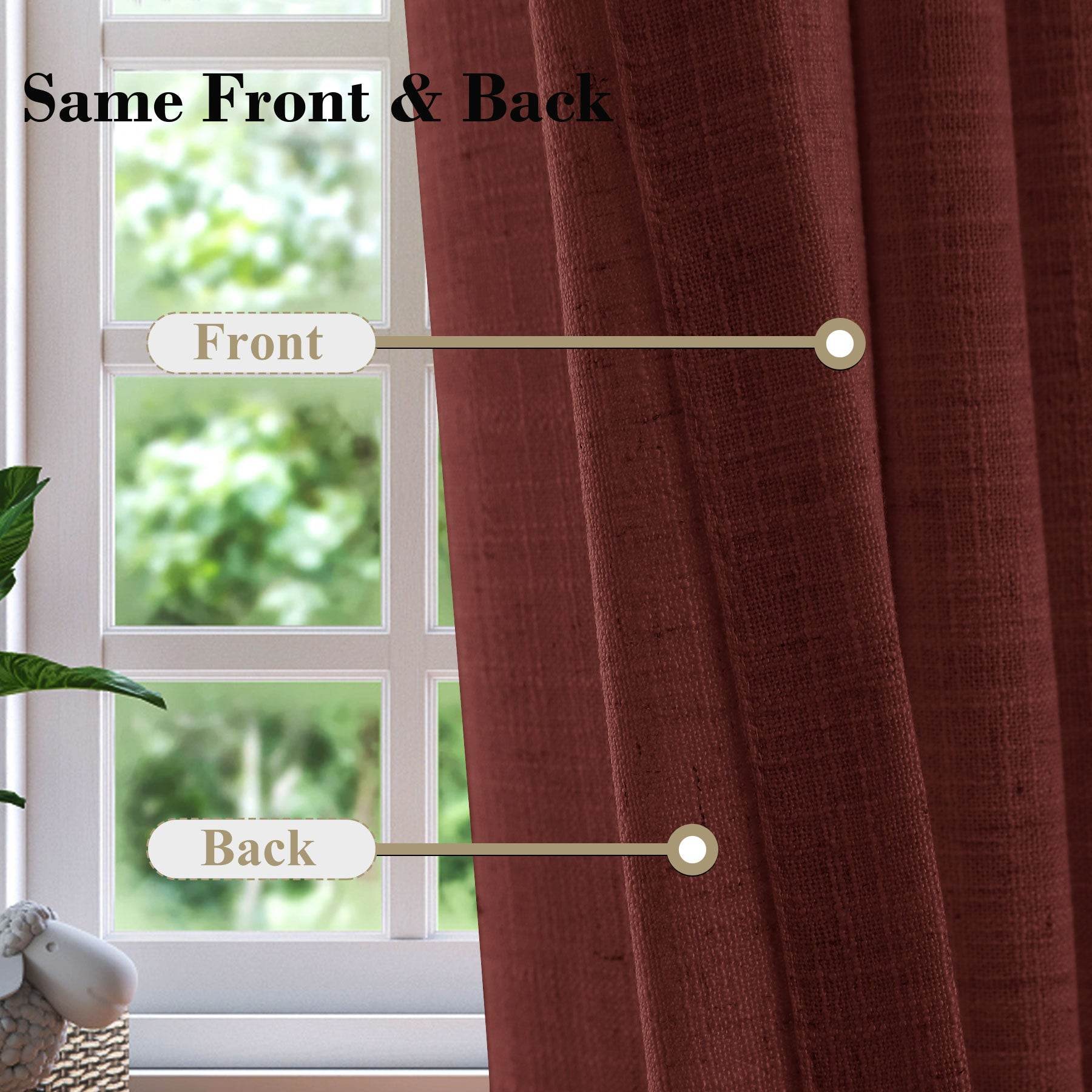 1908 Linen Blend Unlined Breathable & Natural Curtain Pinch Pleat - Cololeaf