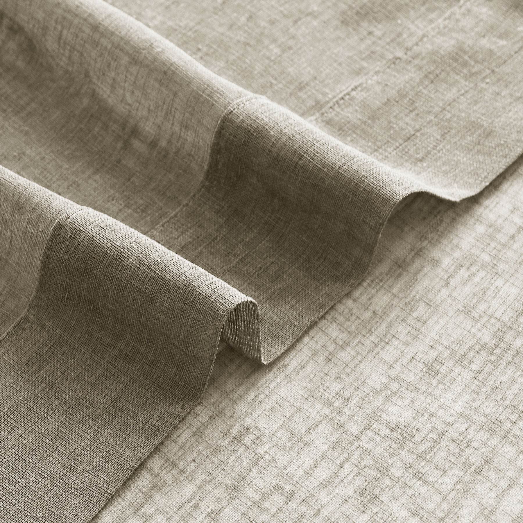 B01 Linen Textured Airy Sheer Curtain Pinch Pleat - Cololeaf