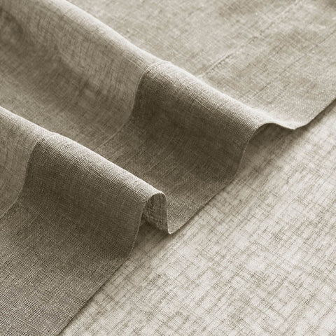 B01 Linen Textured Airy Sheer Curtain Pinch Pleat - Cololeaf