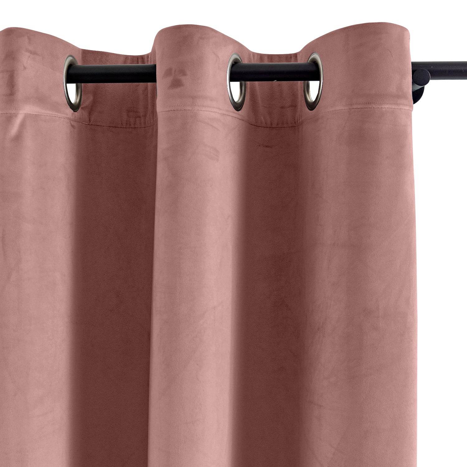 MJ11 Extra Long Soft Velvet Blackout Drapes For Loft Living Room Grommet - Cololeaf
