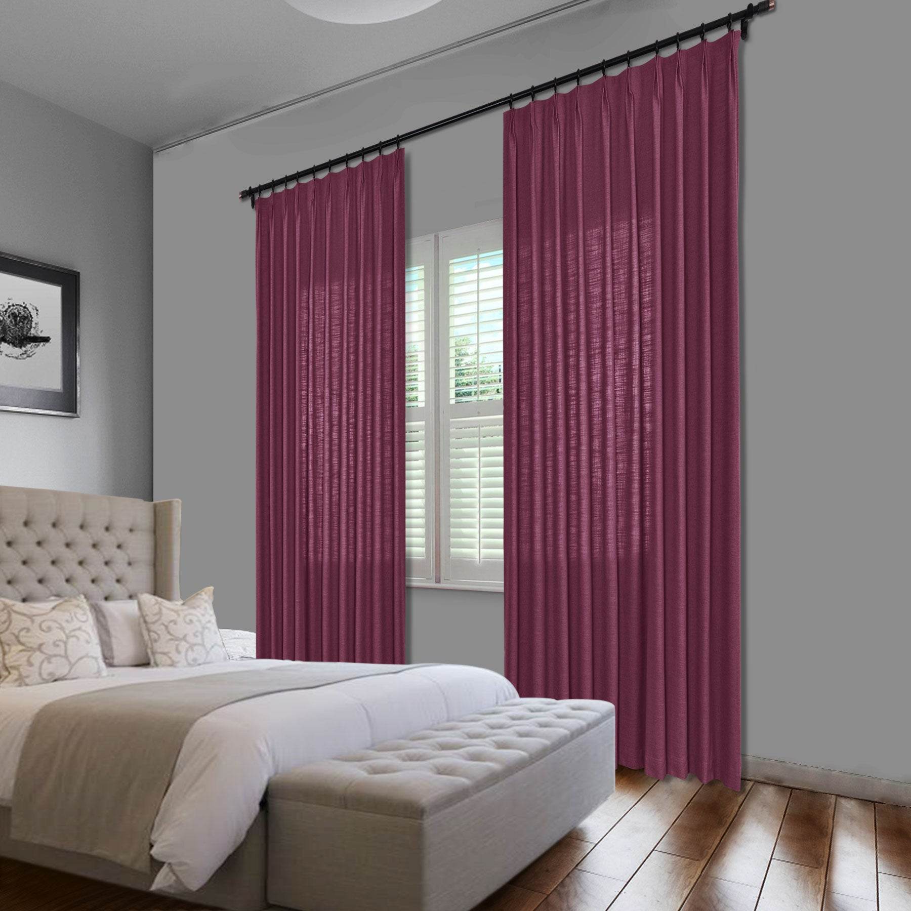1908 Linen Blend Unlined Breathable & Natural Curtain Pinch Pleat - Cololeaf