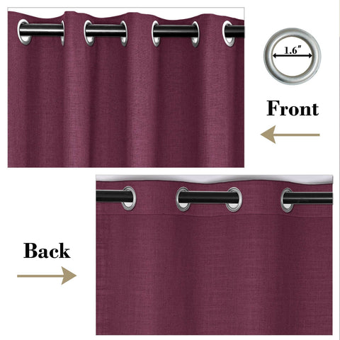 1908 Linen Blend Breathable & Natural Curtain Nickle Grommet - Cololeaf