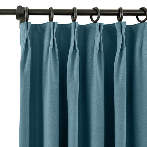 Capri Extra Wide Drape Solid Cotton Heavyweight Curtain Blackout Pinch Pleat - Cololeaf