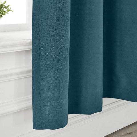 Capri Extra Wide Drape Solid Cotton Heavyweight Curtain Blackout Pinch Pleat - Cololeaf
