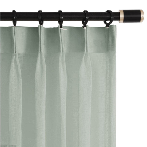 B01 Linen Textured Airy Sheer Curtain Pinch Pleat - Cololeaf