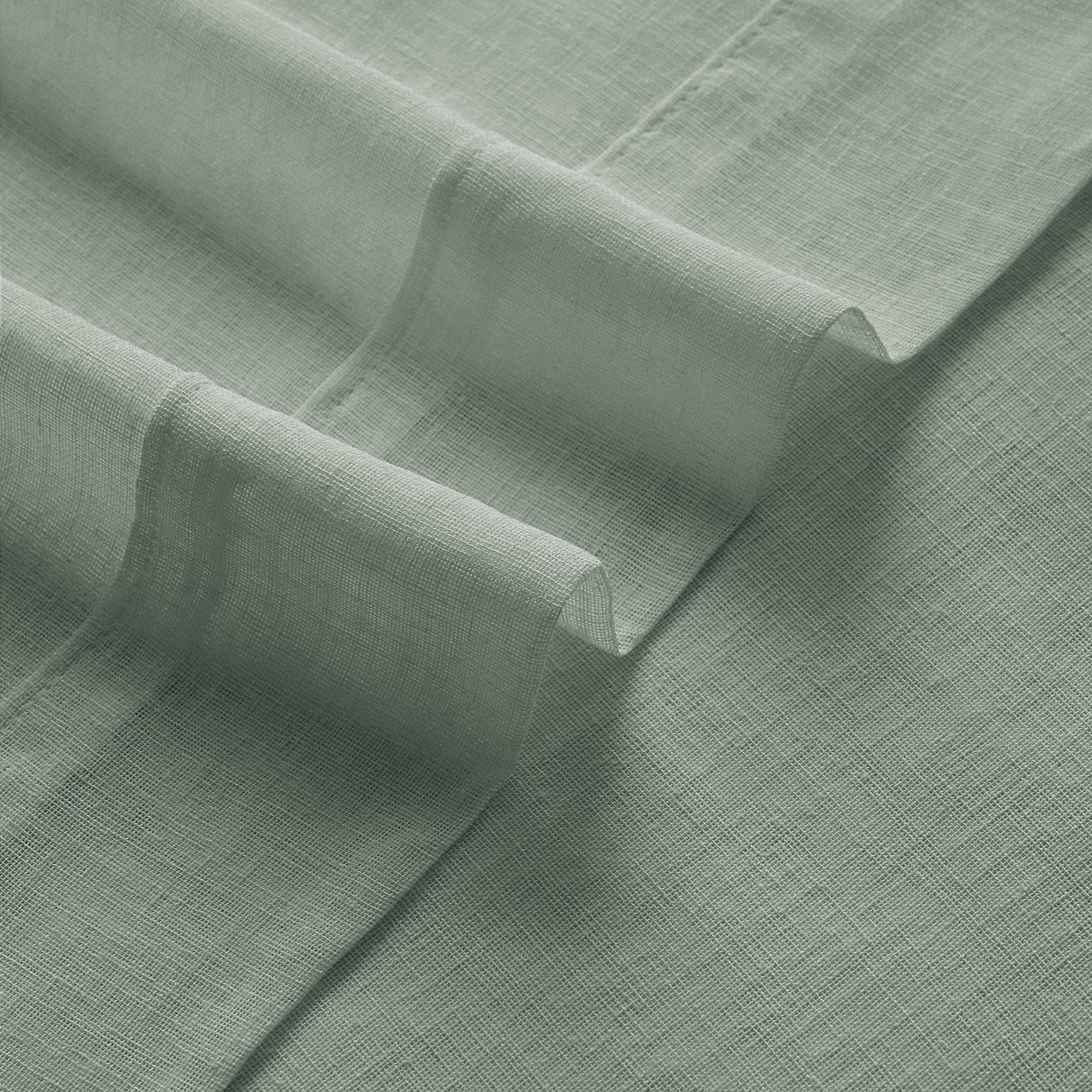 B01 Linen Textured Airy Sheer Curtain Pinch Pleat - Cololeaf