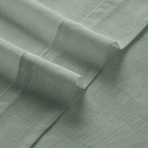 B01 Linen Textured Airy Sheer Curtain Pinch Pleat - Cololeaf
