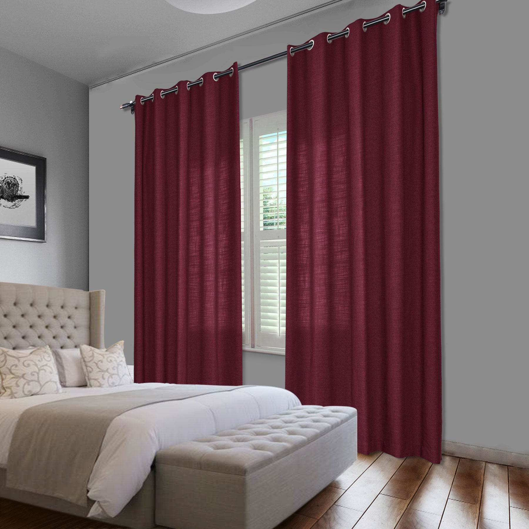 1908 Linen Blend Breathable & Natural Curtain Nickle Grommet - Cololeaf