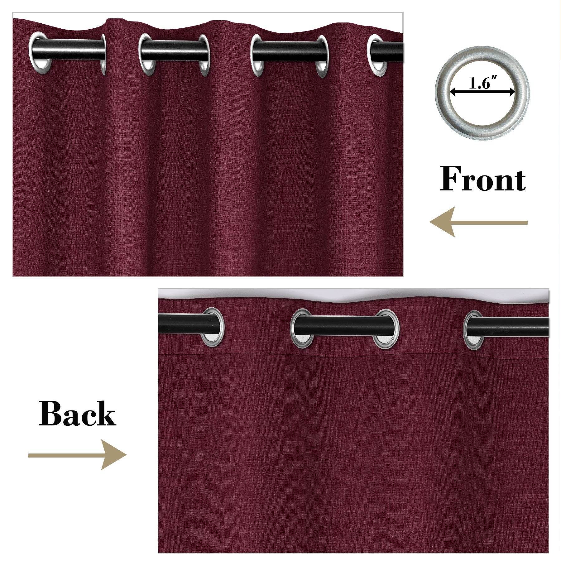 1908 Linen Blend Breathable & Natural Curtain Nickle Grommet - Cololeaf