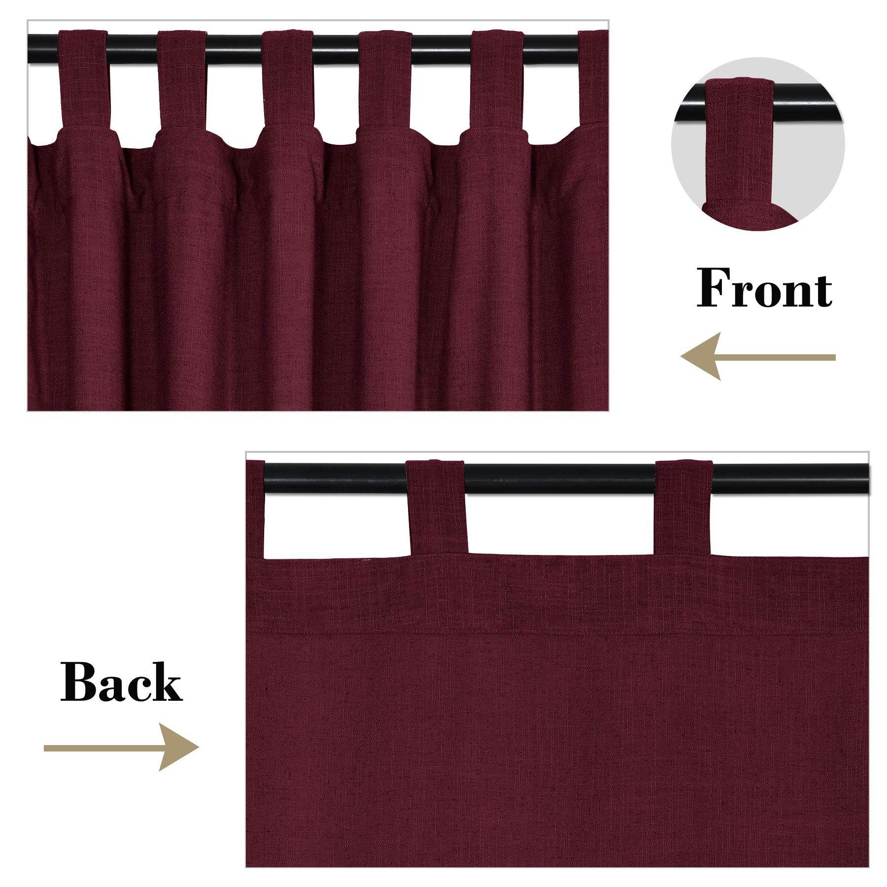 1908 Linen Blend Breathable & Natural Curtain Tab Top - Cololeaf