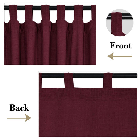 1908 Linen Blend Breathable & Natural Curtain Tab Top - Cololeaf